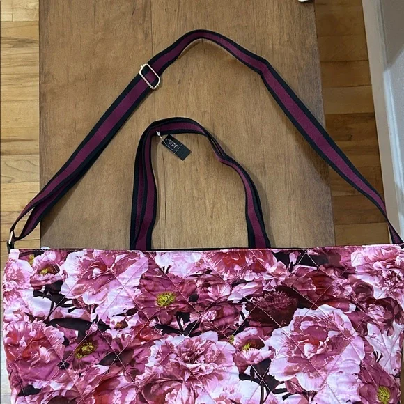 Victoria’s Secret Pink and Black Floral Tote - Picture 3 of 13
